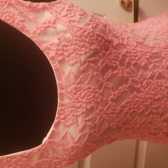 Charlotte Russe Pink Lace Dress - Picture 2 of 4